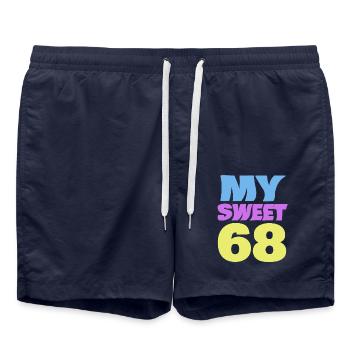 Age 68 - Swim Trunks - french navy - Front - AI Model Male 185 light (185cm)