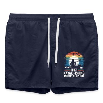 Déclaration amusante pour les pêcheurs et les kayakistes - Short de bain - bleu marine - Devant - AI Model Male 185 light (185cm)