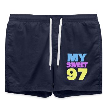 97 - Swim Trunks - french navy - Front - AI Model Male 185 light (185cm)