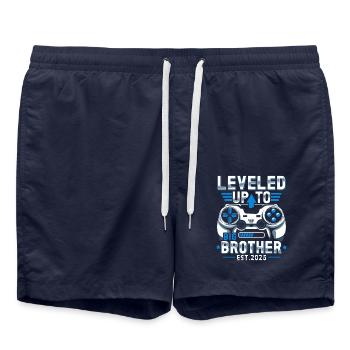 Zum großen Bruder 2025 aufgestiegen - Badeshorts - French Navy - Vorne - AI Model Male 185 light (185cm)