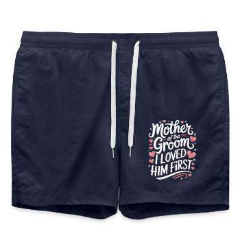 Marié Mariage Mariage - Short de bain - bleu marine - Devant - AI Model Male 185 light (185cm)