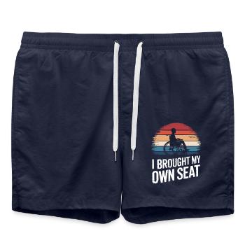 Wheelchair Wheelchair Disabled Humor - Swim Trunks - french navy - Front - AI Model Male 185 light (185cm)
