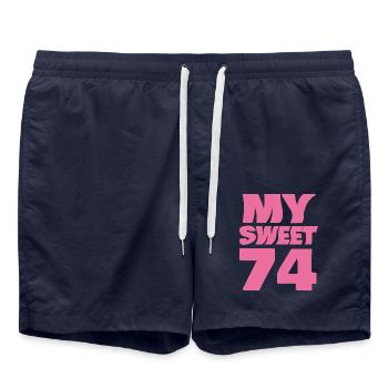 Doux 74 - Short de bain - bleu marine - Devant - AI Model Male 185 light (185cm)