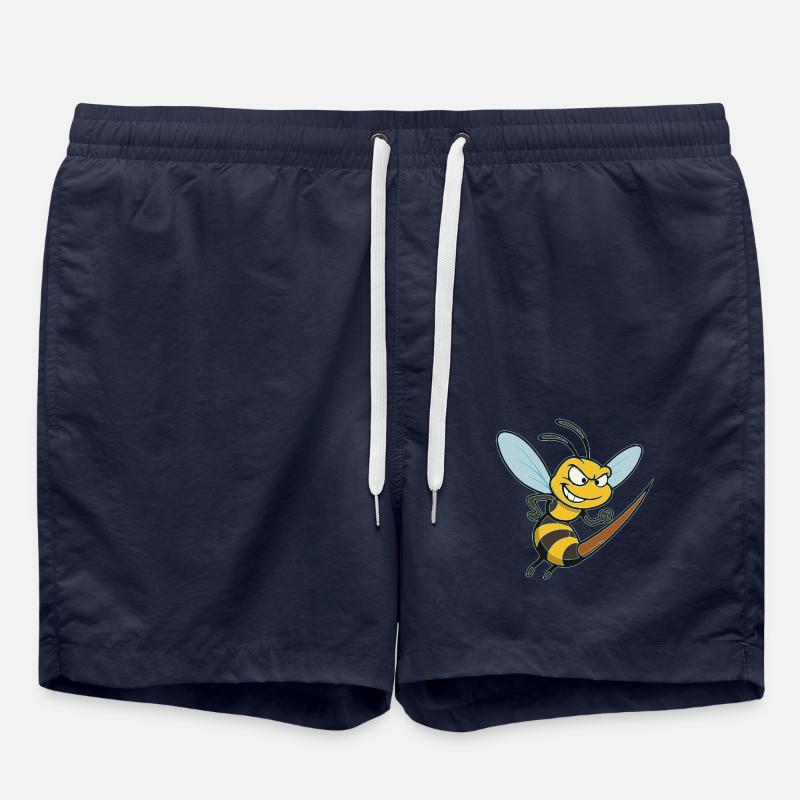 wespe das olle Stachelschwein - Badeshorts - French Navy