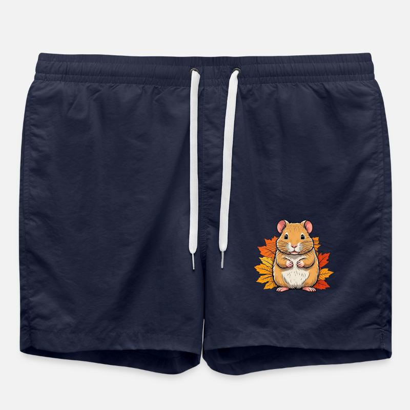 Halloween hamster / Autumn mouse - Swim Trunks - french navy