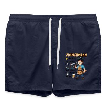 Le charpentier - Short de bain - bleu marine - Devant - AI Model Male 185 light (185cm)