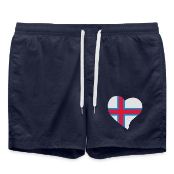 I love Faroe Islands - Swim Trunks - french navy - Front - AI Model Male 185 light (185cm)