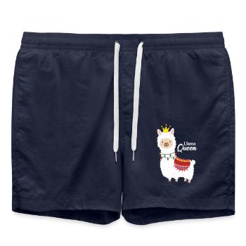 Lama alpaga queen - Short de bain - bleu marine - Devant - AI Model Male 185 light (185cm)