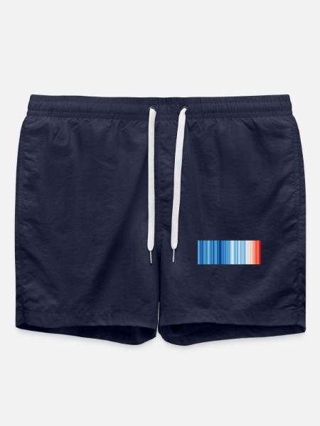 Warming Stripes illustrerer den globale opvarmning - Badeshorts - navy