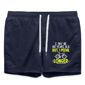 80 years old anniversary cycling 80 th - Swim Trunks - french navy - Front - AI Model Male 185 light (185cm)
