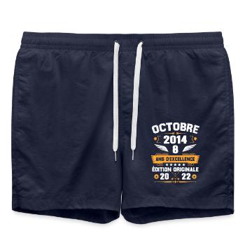 Octobre 2014 Idée Cadeau D'anniversaire 8 Ans - Short de bain - bleu marine - Devant - AI Model Male 185 light (185cm)