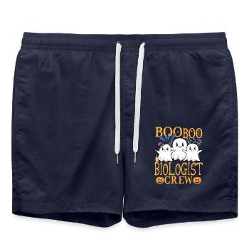 Biologe uu Lustiger Biologe - Badeshorts - French Navy - Vorne - AI Model Male 185 light (185cm)