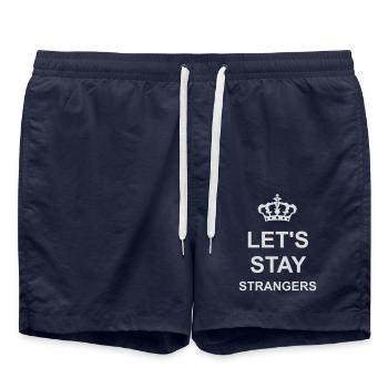 Citation Restons Strangers - Short de bain - bleu marine - Devant - AI Model Male 185 light (185cm)