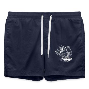 Motocross dirt bike enduro moto offroad - Short de bain - bleu marine - Devant - AI Model Male 185 light (185cm)