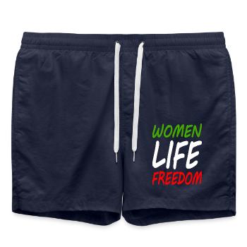Women life freedom - Badeshorts - French Navy - Vorne - AI Model Male 185 light (185cm)