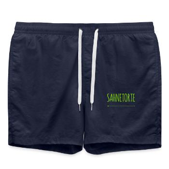 schöne Frau - Badeshorts - French Navy - Vorne - AI Model Male 185 light (185cm)