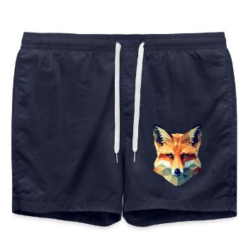 Seestern spielt Volleyball - Badeshorts - French Navy - Vorne - AI Model Male 185 light (185cm)