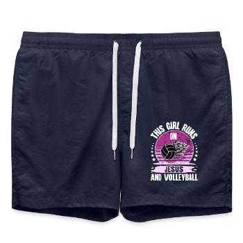 Volley-ball - Short de bain - bleu marine - Devant - AI Model Male 185 light (185cm)