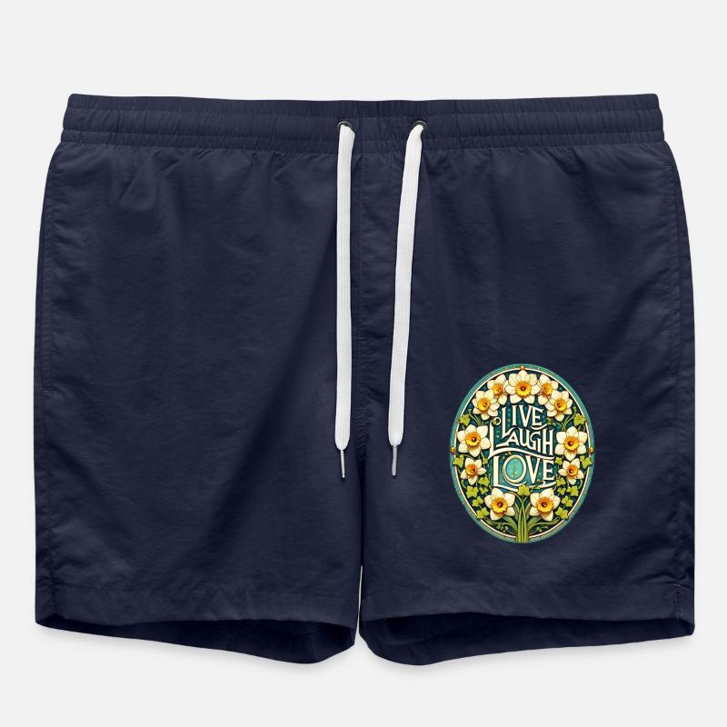 Lebe Lachen Liebe - Badeshorts - French Navy