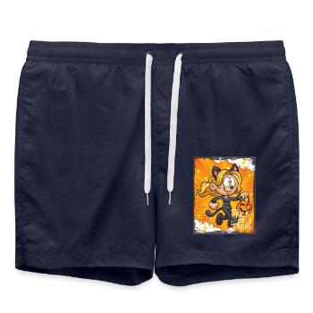 Cute Witch Halloween Trick Or Treat Fun - Swim Trunks - french navy - Front - AI Model Male 185 light (185cm)