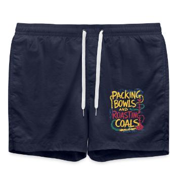 Design parfait pour les amateurs de narguilé - Short de bain - bleu marine - Devant - AI Model Male 185 light (185cm)