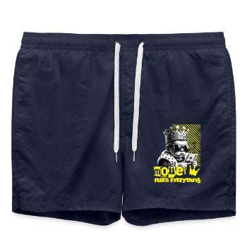 Money Rules Everything Mit Coolem Babykönig - Badeshorts - French Navy - Vorne - AI Model Male 185 light (185cm)