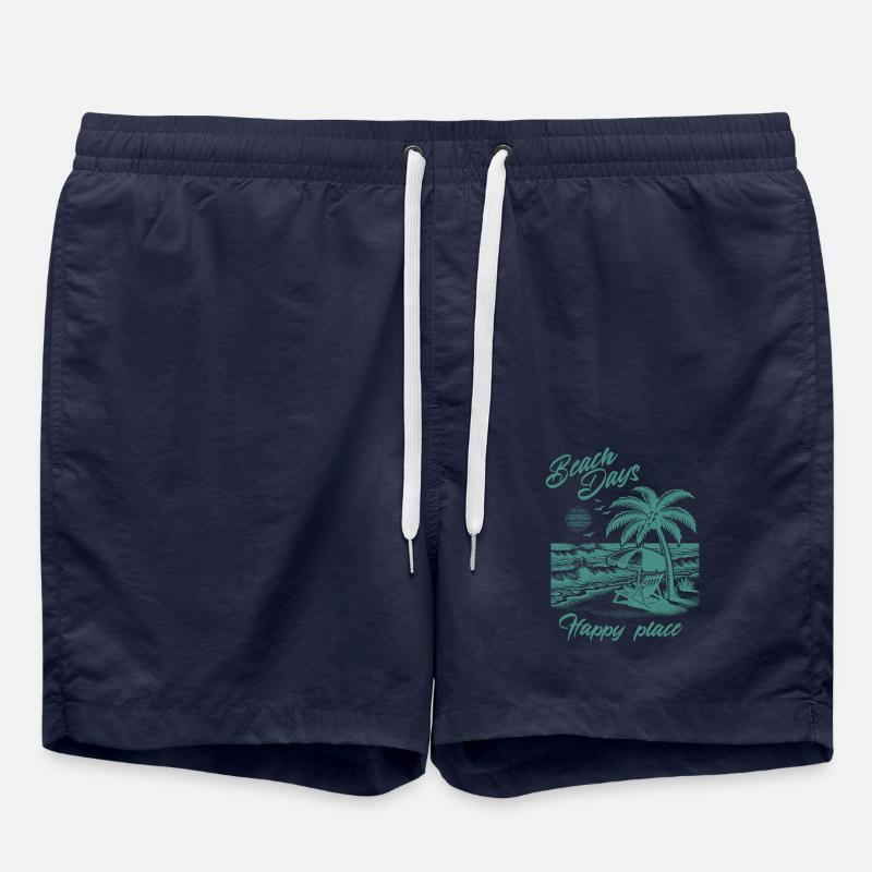 Paradise – Tropical Escape - Badeshorts - French Navy