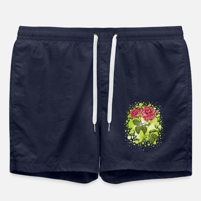 Blumen - Badeshorts - French Navy