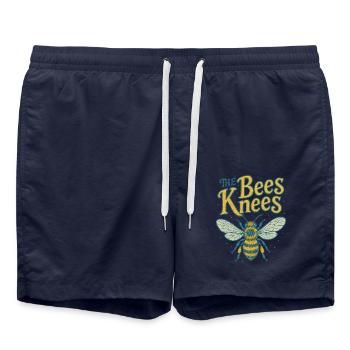 The Bee’s Knees – Vintage Cute Buzz - Swim Trunks - french navy - Front - AI Model Male 185 light (185cm)