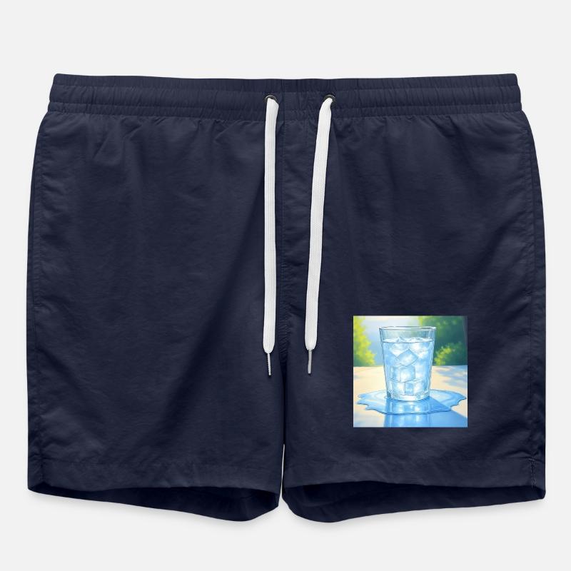 Une glace au soleil - Short de bain - bleu marine