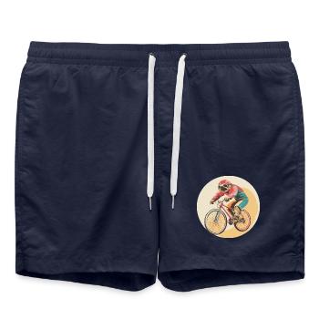 Sporty Sloth – Funny Cyclist Design - Swim Trunks - french navy - Front - AI Model Male 185 light (185cm)