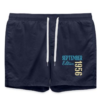 September 1956 - 70th birthday - Swim Trunks - french navy - Front - AI Model Male 185 light (185cm)