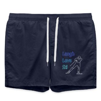 Rire Amour Ski - Short de bain - bleu marine - Devant - AI Model Male 185 light (185cm)