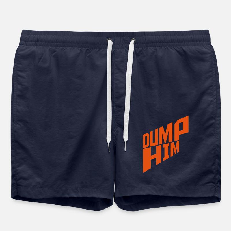 Dump Him Quote Logo - Short de bain - bleu marine