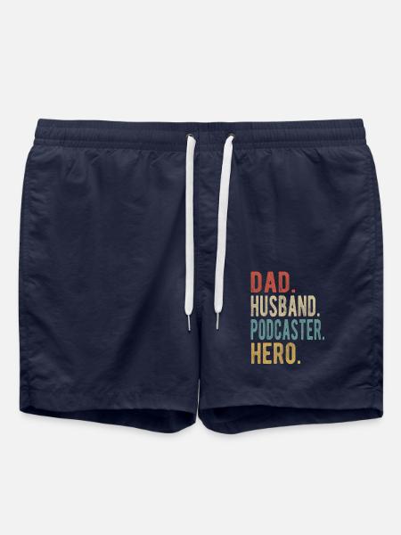 Podcaster Papa Husband Hero - Swim Trunks - french navy