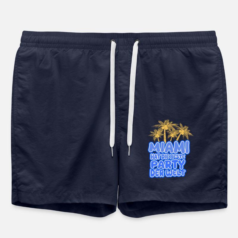 Urlaub Miami - Badeshorts - French Navy