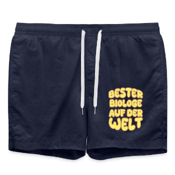 Berufung Biologe - Badeshorts - French Navy - Vorne - AI Model Male 185 light (185cm)