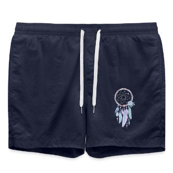 Attrape-rêves de couleurs – rêves doux et harmonie - Short de bain - bleu marine - Devant - AI Model Male 185 light (185cm)