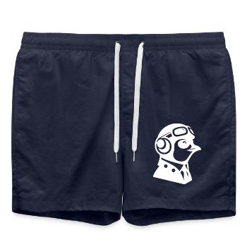Penguin Pilot Avion Vol Licence de Vol Stocks - Short de bain - bleu marine - Devant - AI Model Male 185 light (185cm)