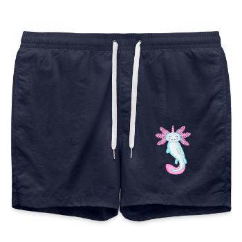 Unicorm axolotl - Short de bain - bleu marine - Devant - AI Model Male 185 light (185cm)