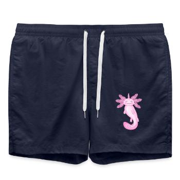 Licorne rose axolotl - Short de bain - bleu marine - Devant - AI Model Male 185 light (185cm)