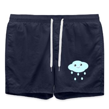 Cloud cute cloud kawaii style gift for kids - Swim Trunks - french navy - Front - AI Model Male 185 light (185cm)