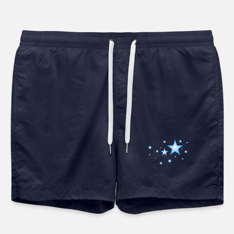 Sterne in Blau - Badeshorts - French Navy