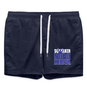 Schalke Nordkurve lettrage idée cadeau - Short de bain - bleu marine - Devant - AI Model Male 185 light (185cm)