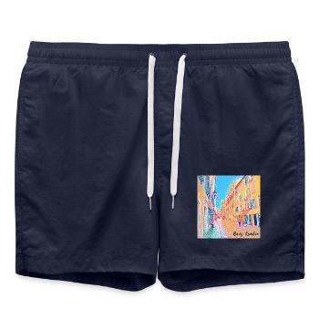 Fièvre des vacances - Croatie - Short de bain - bleu marine - Devant - AI Model Male 185 light (185cm)