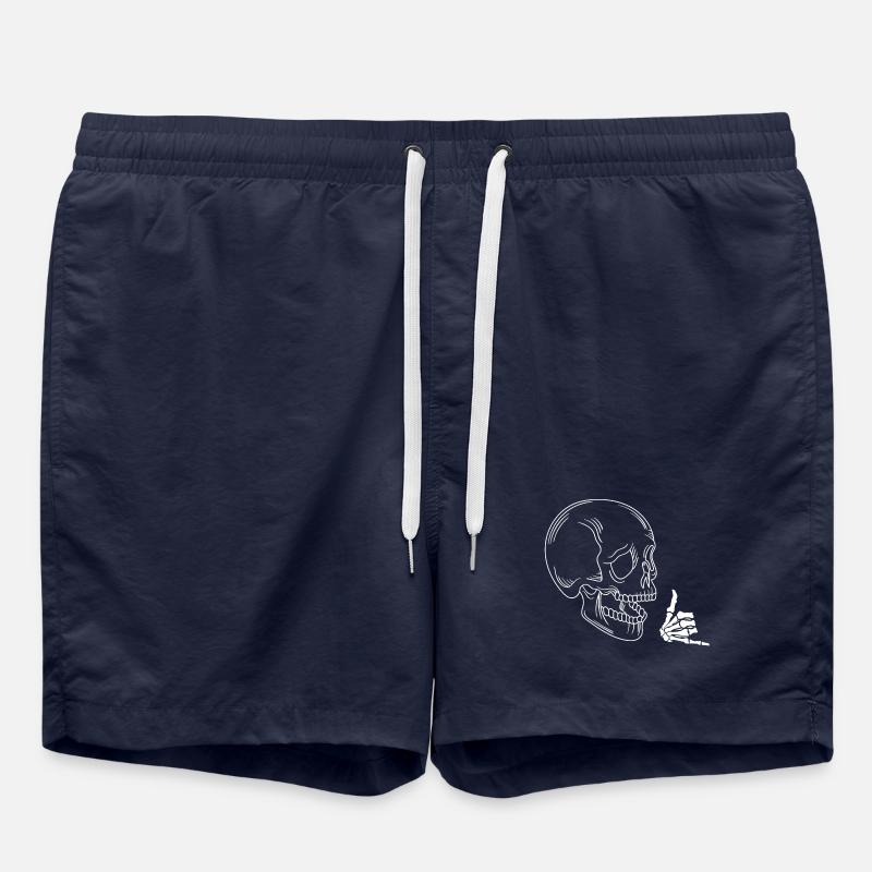 Rocking skull - Swim Trunks - french navy