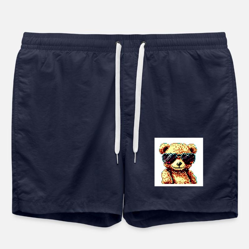 Pixelteddy-Potrait - Badeshorts - French Navy