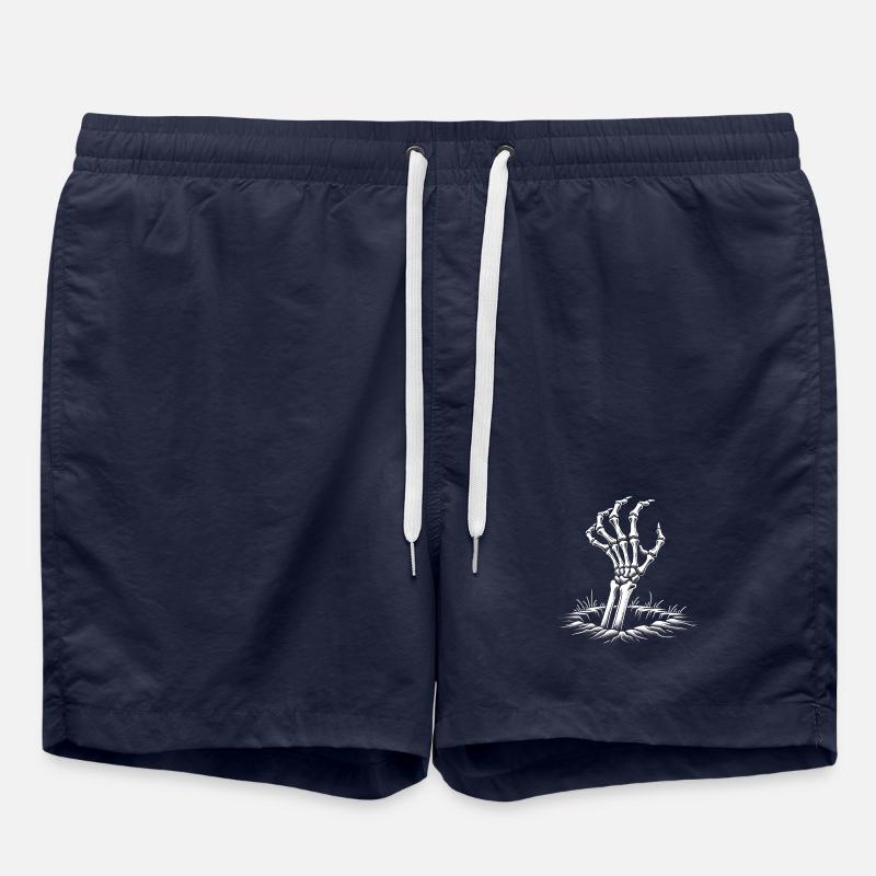 Skeleton Hand - Swim Trunks - french navy