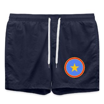 COLOURS OF THE CONGO - Swim Trunks - french navy - Front - AI Model Male 185 light (185cm)