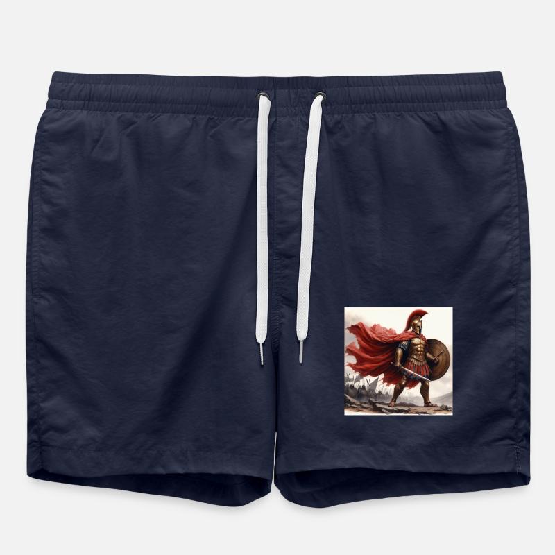 Aquarelle d’hoplite spartiate - Short de bain - bleu marine